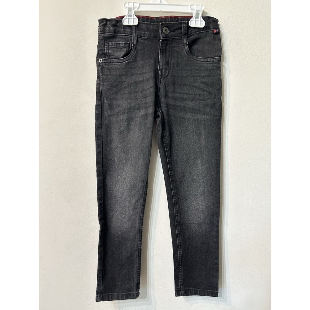 Pantaloons Junior Boys Charcoal Grey Acid Wash Jeans Size 7 8 Y Stretch Denim